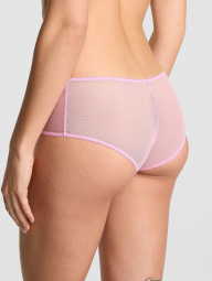 Жіночі сітчасті трусики чіки Victoria's Secret Pink з вишивкою 1159831868 (рожевий L)