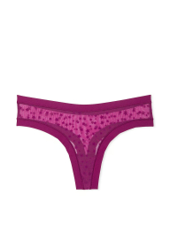Сетчатые трусики тонг Victoria's Secret Pink с принтом 1159831912 (Розовый S)