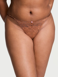 Мереживні трусики бікіні Victoria's Secret 1159832023 (Коричневий XL)
