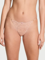 Мереживні трусики бікіні Victoria's Secret 1159832024 (Бежевий XL)