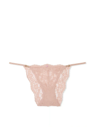 Мереживні трусики бікіні Victoria's Secret 1159832024 (Бежевий XL)