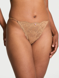 Мереживні трусики бікіні Victoria's Secret 1159832025 (Коричневий XL)