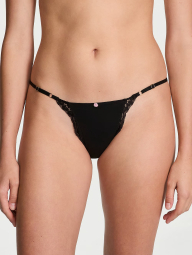 Жіночі трусики стрінг бікіні Victoria's Secret 1159832030 (Чорний S)