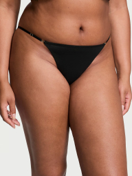 Гладкие трусики стринг бикини Victoria's Secret 1159832043 (Черный S)
