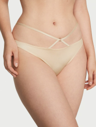 Жіночі гладкі трусики тонг Victoria's Secret 1159832057 (Бежевий M)
