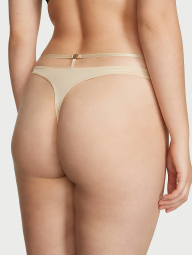 Жіночі гладкі трусики тонг Victoria's Secret 1159832057 (Бежевий M)