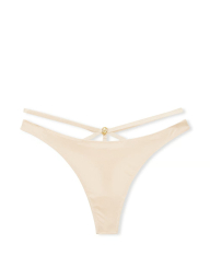 Жіночі гладкі трусики тонг Victoria's Secret 1159832057 (Бежевий M)