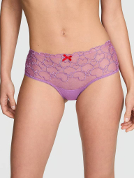 Жіночі сітчасті трусики чіки Victoria's Secret Pink з вишивкою 1159832058 (Фіолетовий S)
