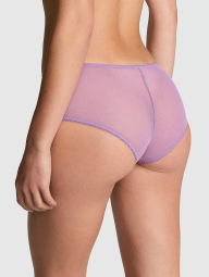 Жіночі сітчасті трусики чіки Victoria's Secret Pink з вишивкою 1159832058 (Фіолетовий S)