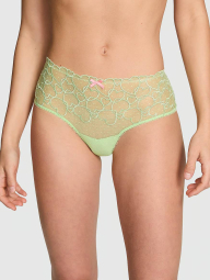 Жіночі сітчасті трусики чіки Victoria's Secret Pink з вишивкою 1159832061 (Салатовий S)