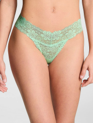 Жіночі мереживні трусики Victoria's Secret Pink тонг 1159832066 (Зелений XXL)