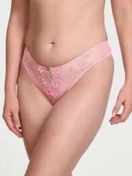 Трусики бразильяны Victorias Secret с 3D вышивкой 1159832308 (Розовый M)