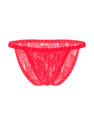 Кружевные трусики бикини Victoria's Secret PINK 1159833325 (Красный M)