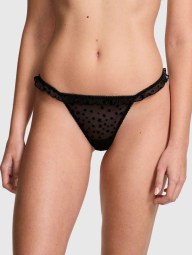 Трусики стринги Victoria's Secret PINK 1159832917 (Черный S)
