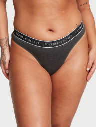 Женские трусики тонг Victoria's Secret с логотипом 1159833067 (Серый XS)