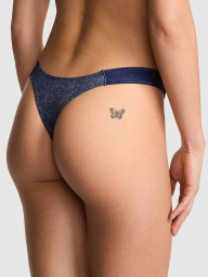 Стильные трусики тонг Victoria's Secret Pink 1159833223 (Синий S)