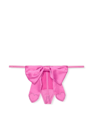Гладкие трусики стринги Victoria's Secret с бантом сзади 1159833263 (Розовый S)
