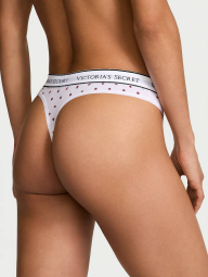 Женские трусики тонг Victoria's Secret с принтом 1159833363 (Белый S)