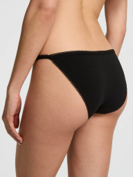Шикарные трусики стринг бикини Victoria's Secret Pink 1159833395 (Черный XL)