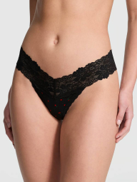 Женские трусики Victoria's Secret Pink тонг 1159833406 (Черный XL)