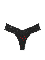 Женские трусики Victoria's Secret Pink тонг 1159833406 (Черный XL)