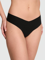 Бесшовные трусики тонг Victoria's Secret Pink 1159833408 (Черный XL)