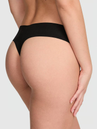 Бесшовные трусики тонг Victoria's Secret Pink 1159833408 (Черный XL)