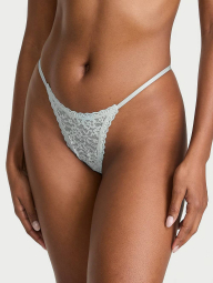 Кружевные трусики тонг Victorias Secret с переплетением 1159833456 (Голубой M)