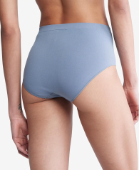 Бесшовные трусики Calvin Klein бикини с высокой посадкой 1159833486 (Синий L)