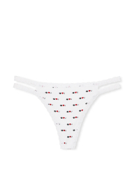 Женские хлопковые трусики тонг Victoria's Secret Pink 1159833558 (Белый L)