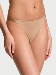Трусики бикини Victoria's Secret Pink с кружевом 1159833662 (Бежевый XS)