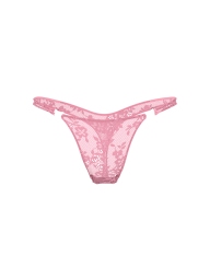 Кружевные трусики тонг Victoria's Secret с подвесками из страз 1159833722 (Розовый M)