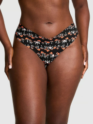 Бесшовные трусики Victoria's Secret Pink тонг 1159833735 (Черный XS)