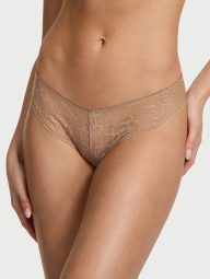 Кружевные трусики танга Victoria's Secret 1159833743 (Бежевый M)