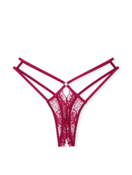 Женские открытые трусики тонг Victoria's Secret 1159833784 (Бордовый S)
