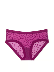 Сетчатые трусики хипхаггеры Victoria's Secret Pink с принтом 1159833879 (Розовый S)