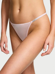 Трусики со стразами Victoria's Secret стринги 1159834061 (Розовый S)