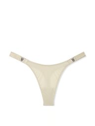 Трусики со стразами Victoria's Secret тонг 1159834070 (Молочный S)