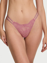 Кружевные трусики со стразами Victoria's Secret бразильяны 1159834087 (Розовый S)