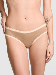 Женские трусики хипхаггеры Victoria's Secret PINK в рубчик 1159834098 (Коричневый XL)