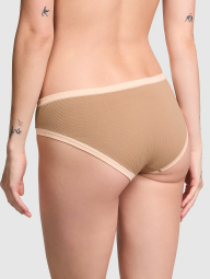 Женские трусики хипхаггеры Victoria's Secret PINK в рубчик 1159834098 (Коричневый XL)