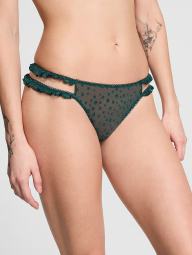 Женские сетчатые трусики тонг Victoria's Secret Pink 1159834107 (Зеленый L)