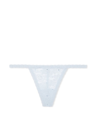 Женские кружевные трусики стринги Victoria's Secret Pink со стразами 1159834119 (Голубой M)