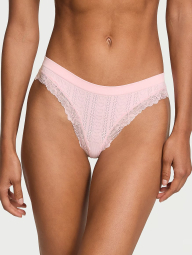 Трусики Victoria's Secret бикини с кружевом 1159834141 (Розовый XL)