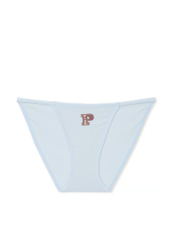 Трусики бікіні Victoria's Secret Pink з логотипом 1159834192 (Блакитний M)