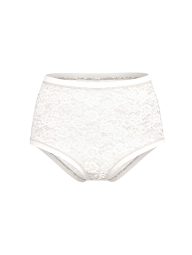 Кружевные высокие трусики Victoria's Secret брифы 1159834269 (Молочный S)