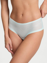 Женские сетчатые трусики чики Victoria's Secret в рубчик 1159834349 (Голубой L)