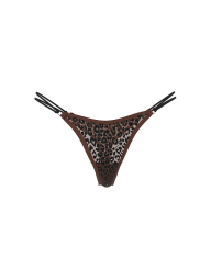 Сетчатые трусики тонг Victoria's Secret Pink 1159834369 (Леопардовый L)