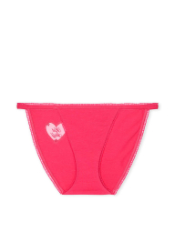 Трусики бикини Victoria's Secret Pink с вышивкой 1159834680 (Розовый S)