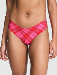 Бесшовные трусики тонг Victoria's Secret Pink с принтом 1159834811 (Розовый S)